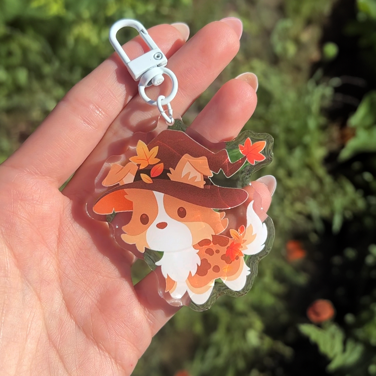 Autumn Aussie Epoxy Keychain