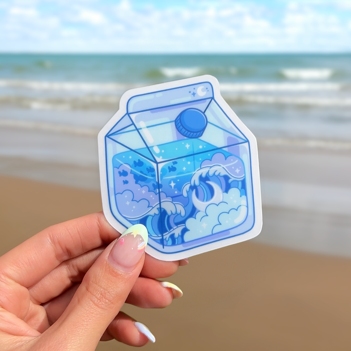 Celestial Milk Carton Vinyl Sticker