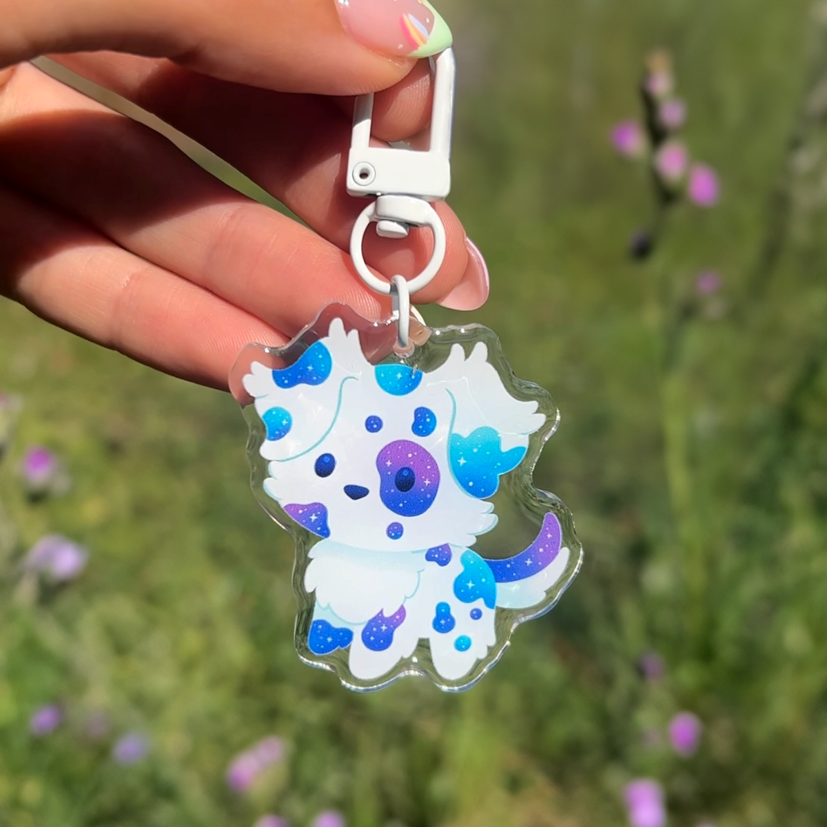 Cosmic Spots Acrylic Epoxy Keychain