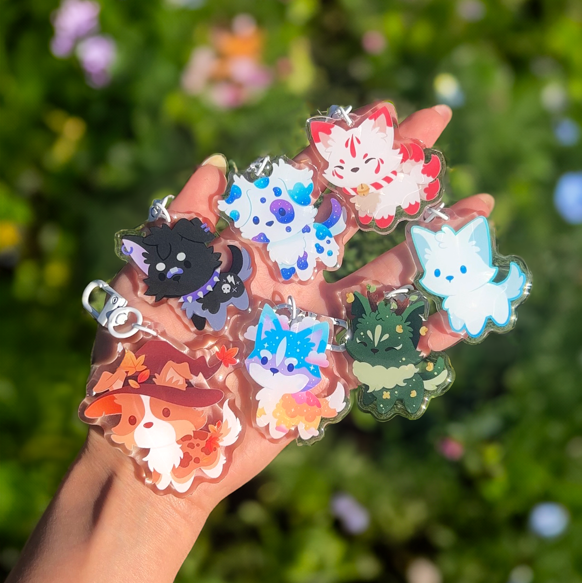 Cosmic Spots Acrylic Epoxy Keychain