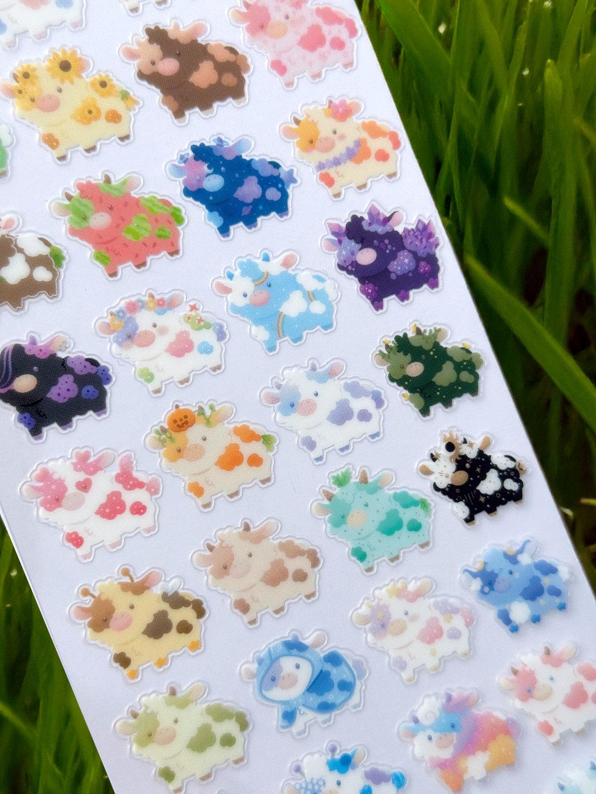 Mini Fluffy Cows Sticker Sheet