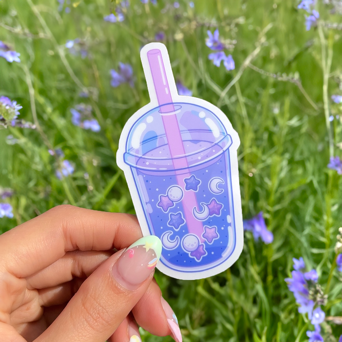 Moon Boba Vinyl Sticker