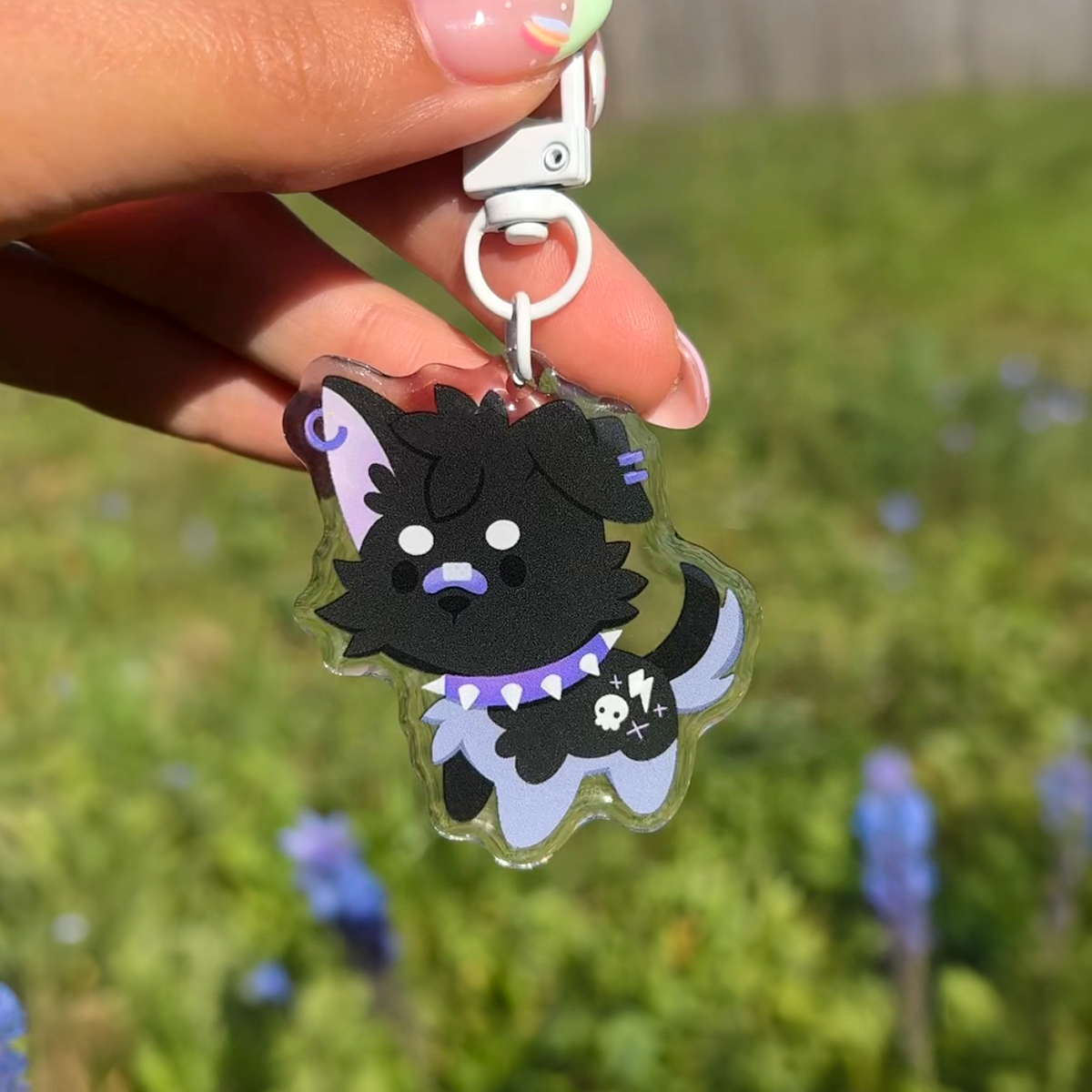 Rock n' Ruff Acrylic Epoxy Keychain