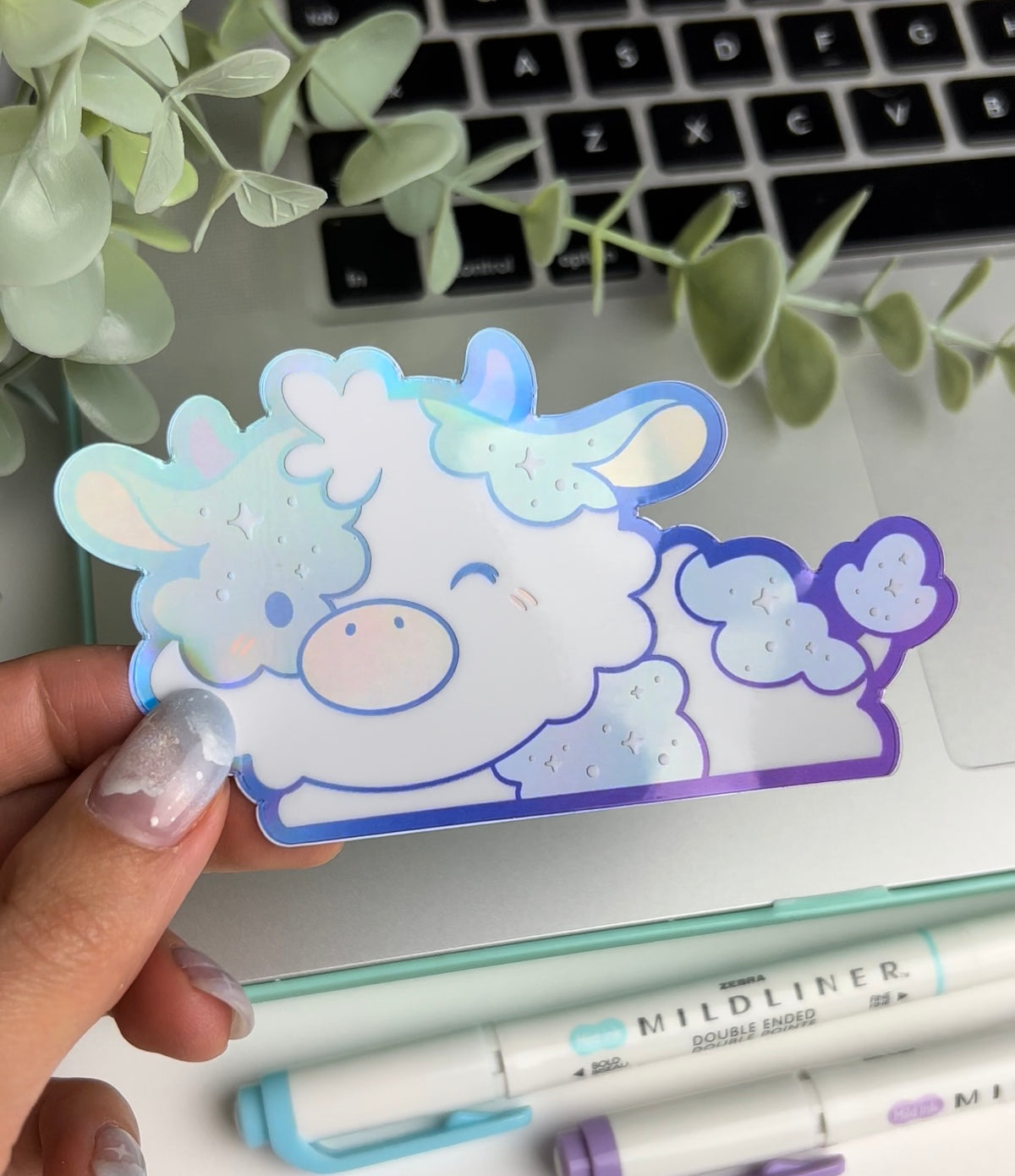 Cloud Cow Holographic Peeker
