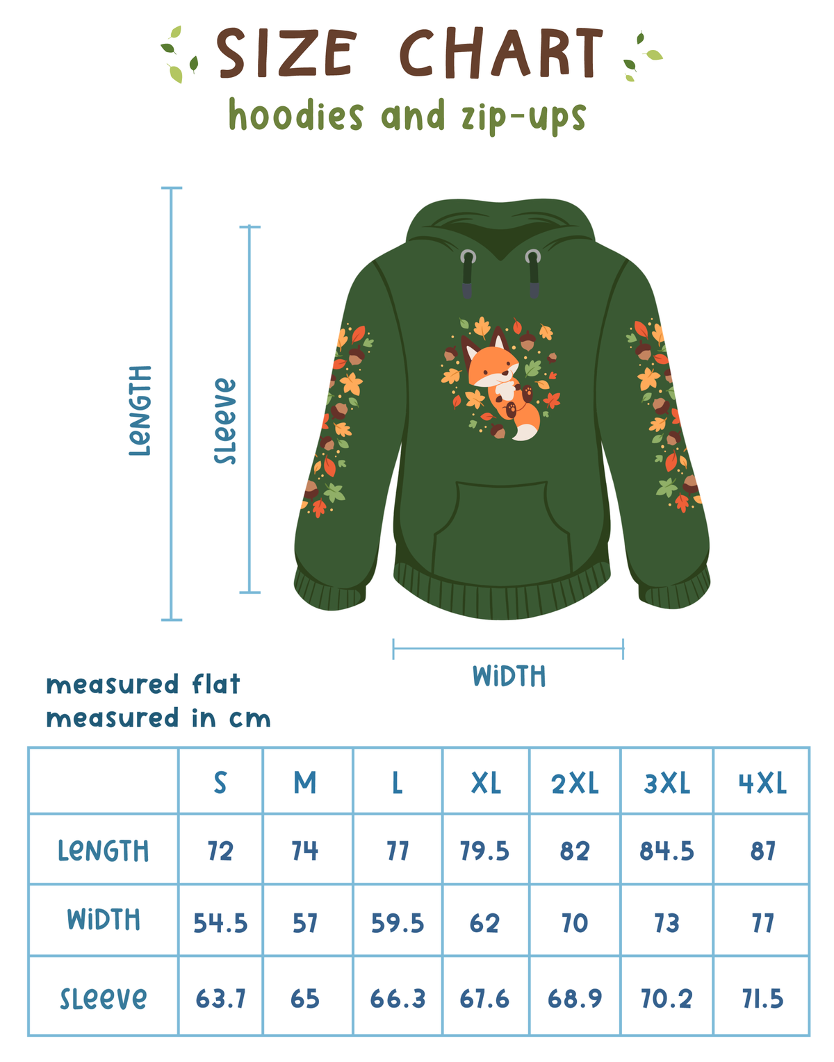 Forget-Me-Fox Zip Up