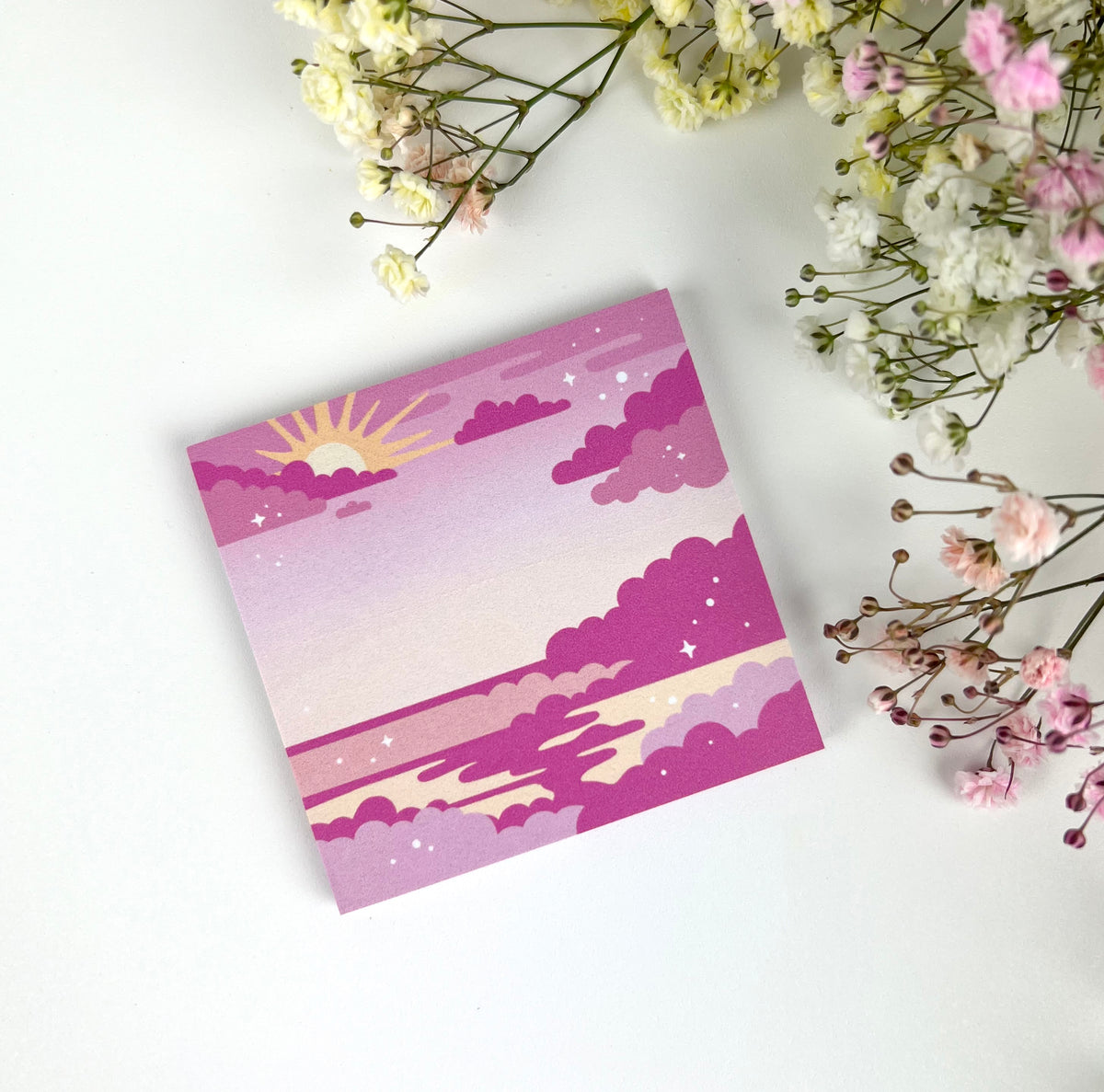 Shades of Summer Pink Sticky Notes