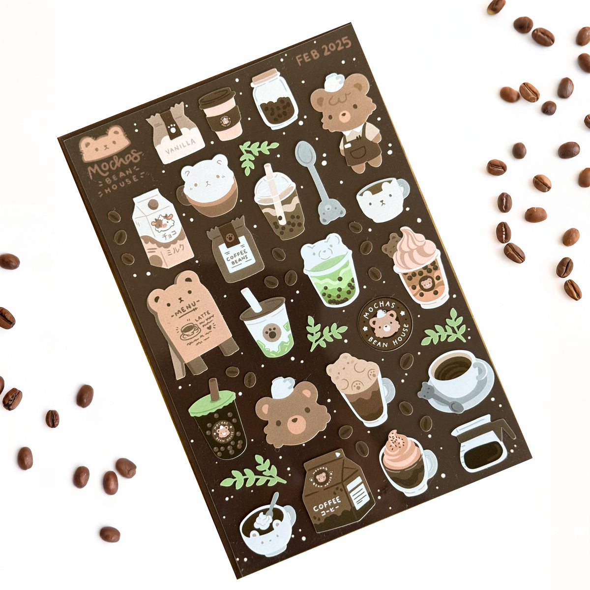 Mocha's Bean House Sticker Sheet