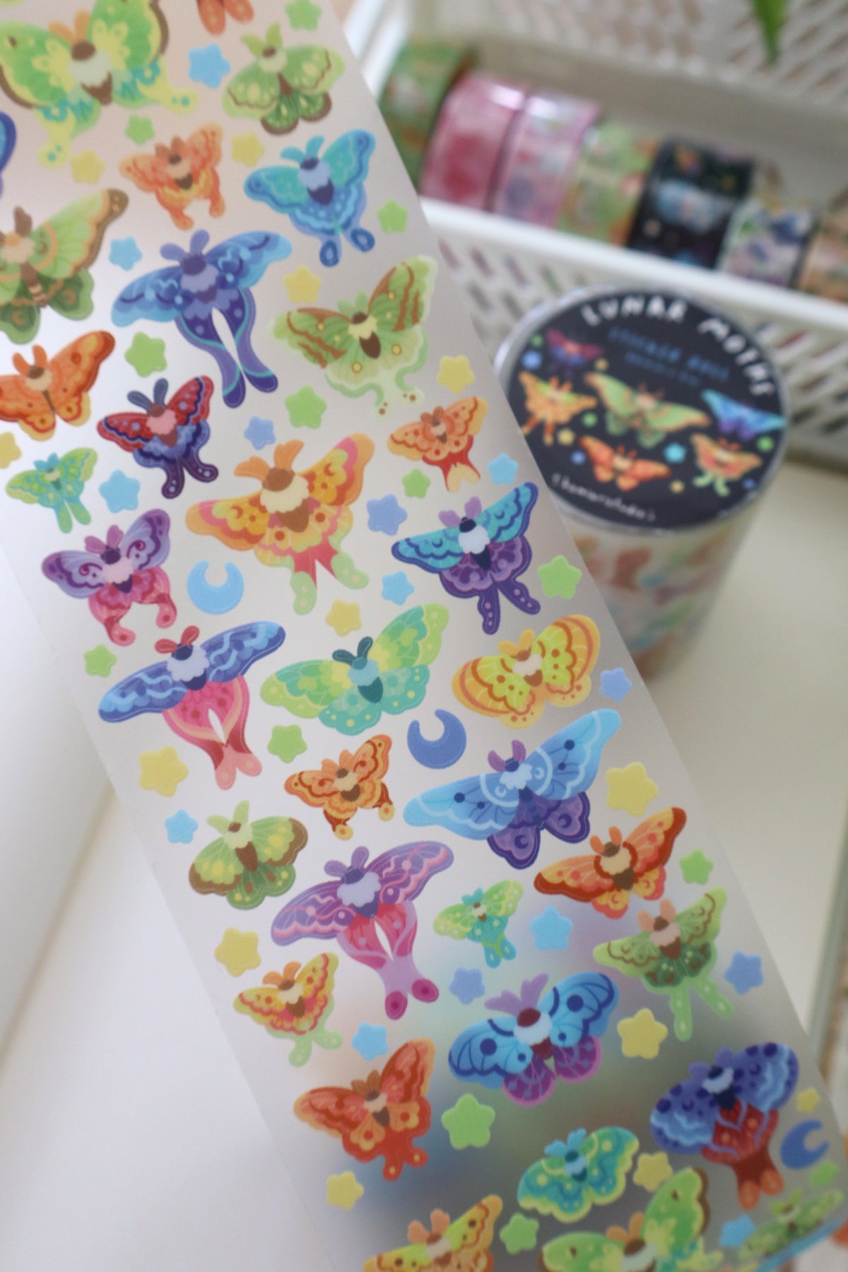 Lunar Moths Sticker Roll