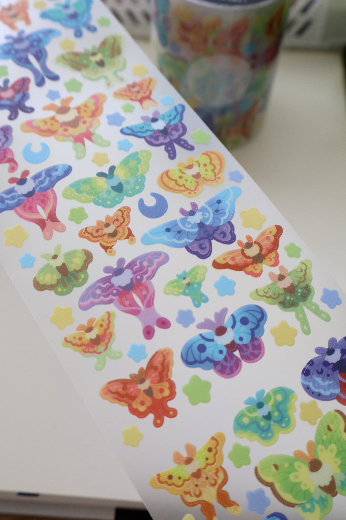 Lunar Moths Sticker Roll