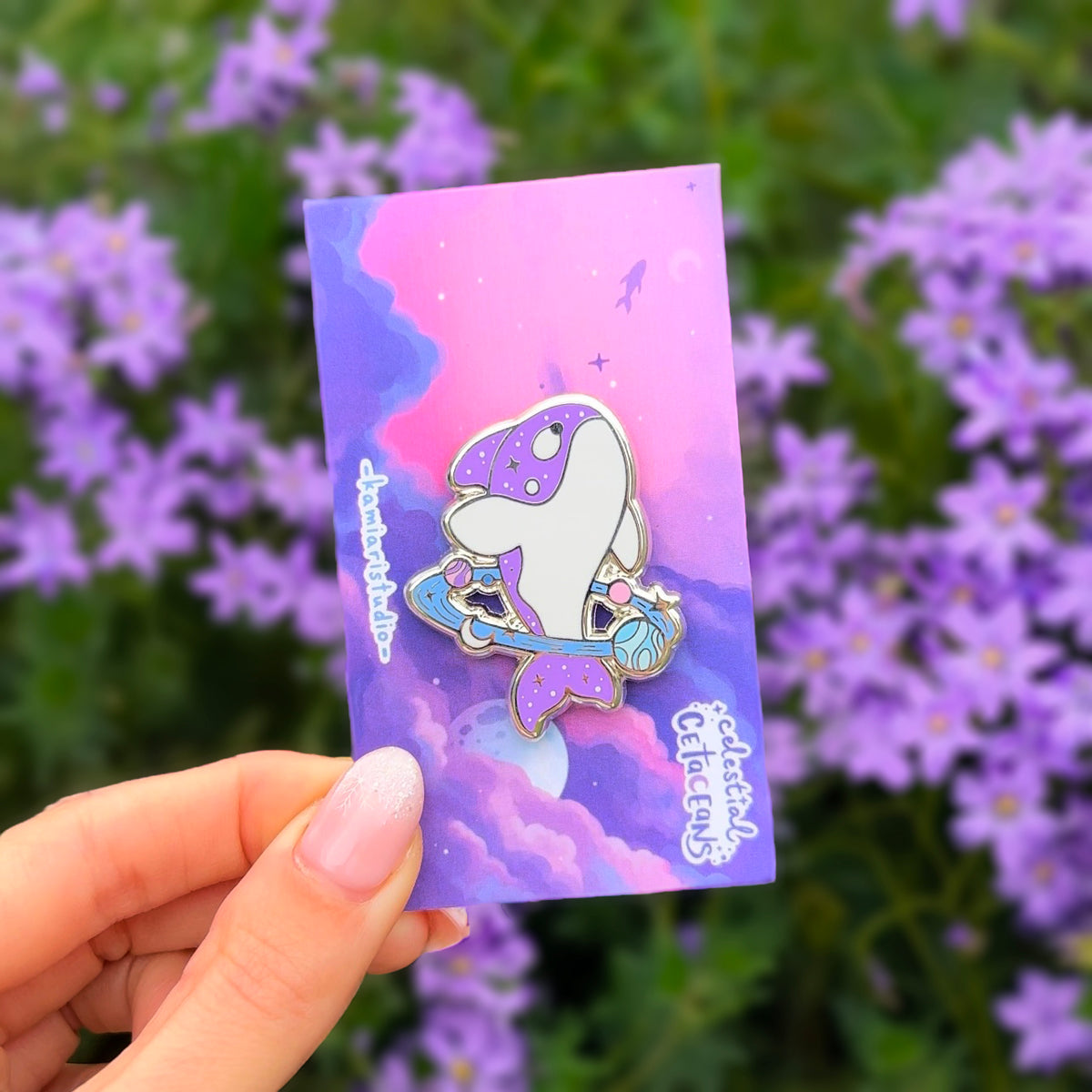 Celestial Orca Enamel Pin