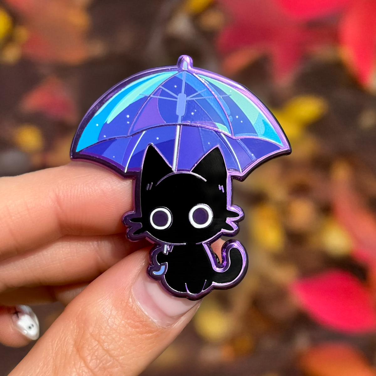 Violet Raindrops Enamel Pin