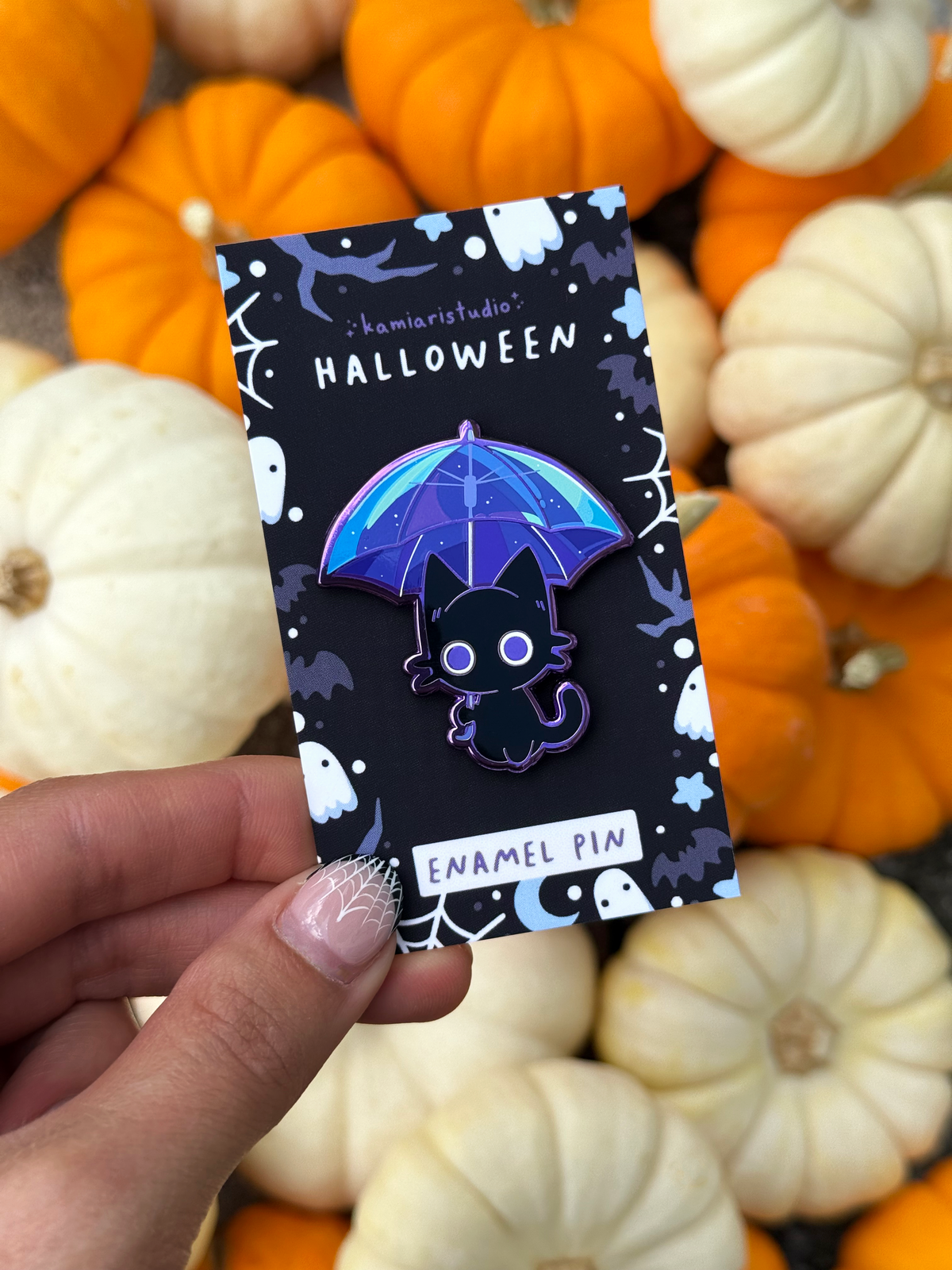 Violet Raindrops Enamel Pin