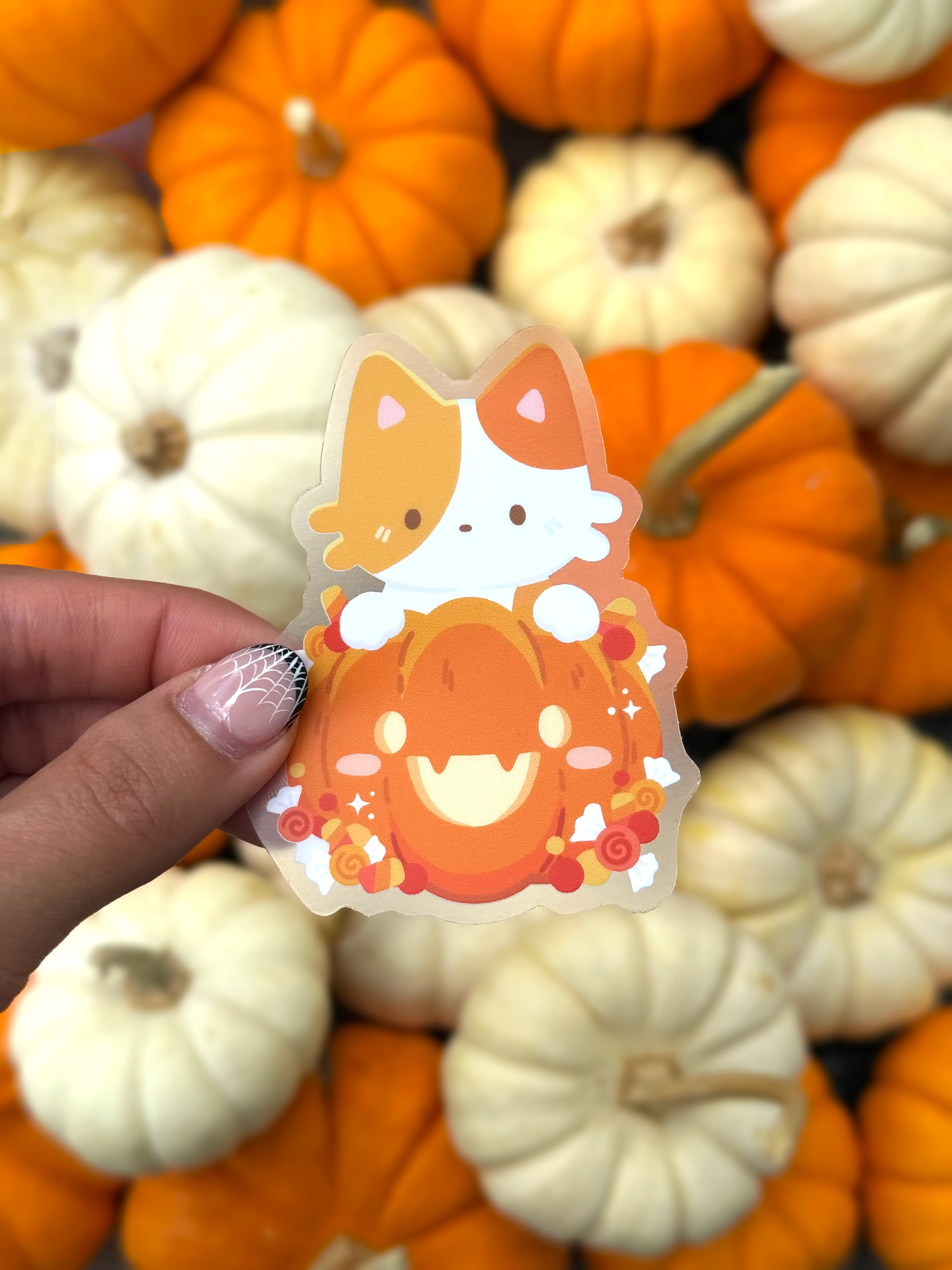 Pumpkitten Vinyl Sticker