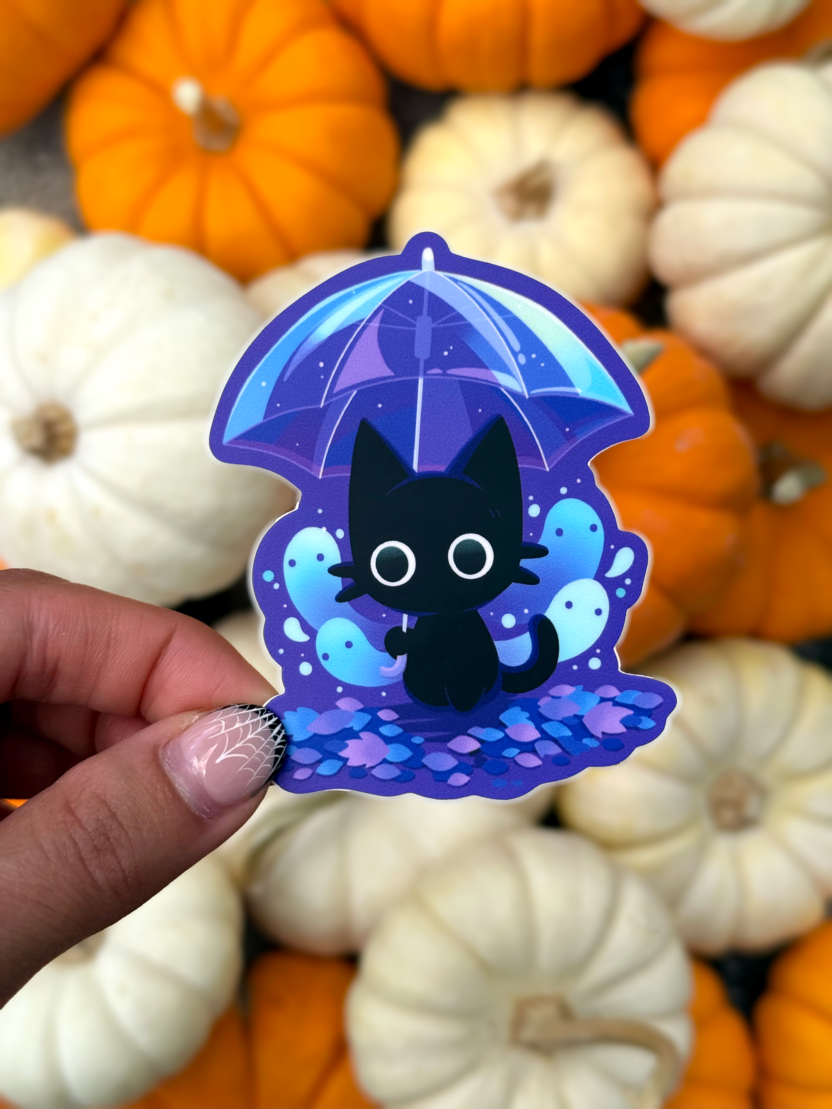 Violet Raindrops Vinyl Sticker