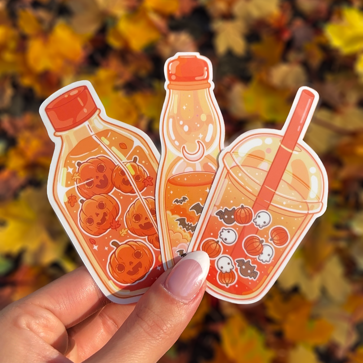 Pumpkin Boba Sticker