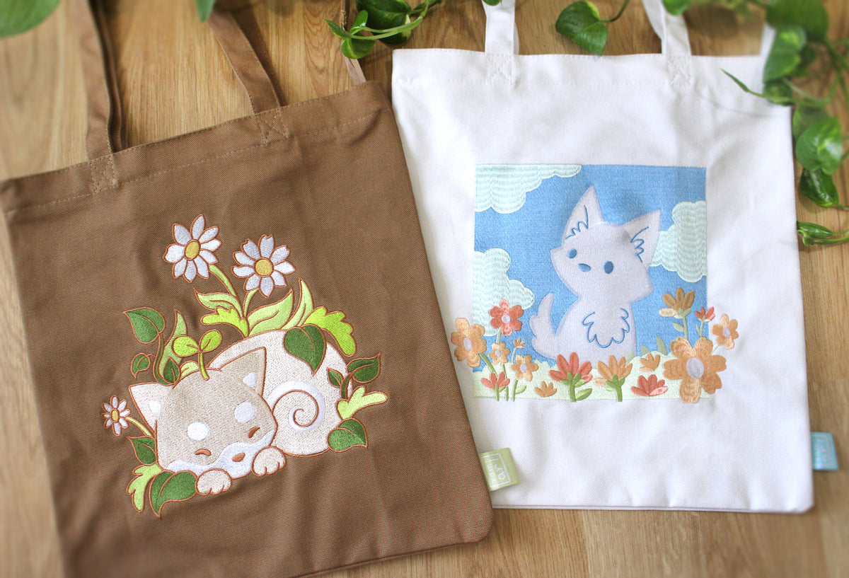 Embroidered Wild Dreams Tote Bag
