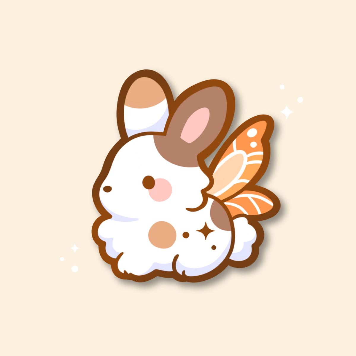 Apricot Faeriebun Enamel Pin