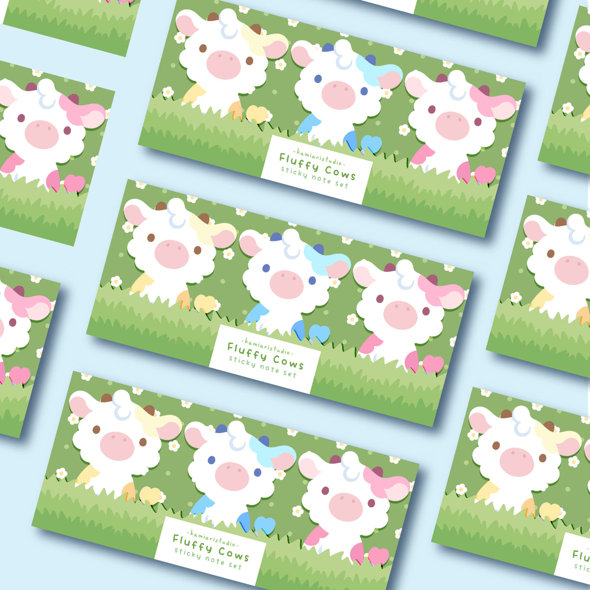 Fluffy Cows Mini Sticky Note Set