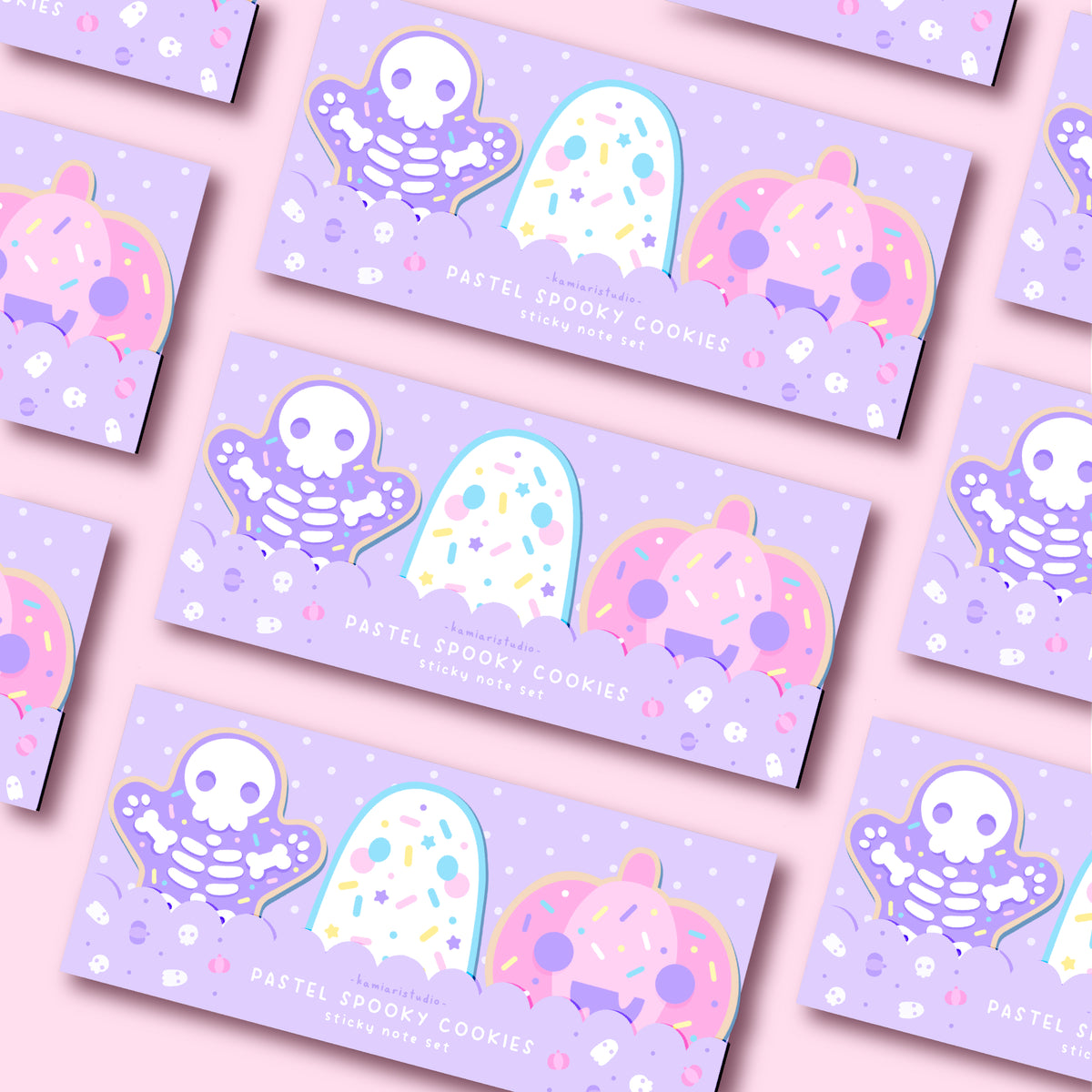 Pastel Spooky Cookies Mini Sticky Note Set