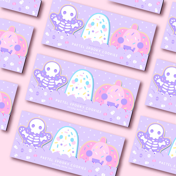 Pastel Spooky Cookies Mini Sticky Note Set