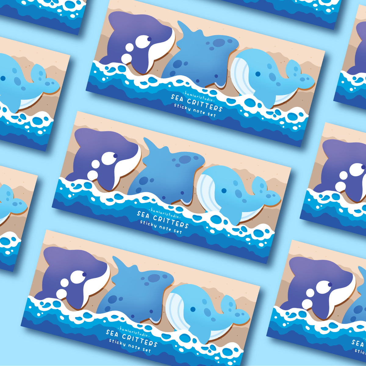Sea Critters Mini Sticky Note Set