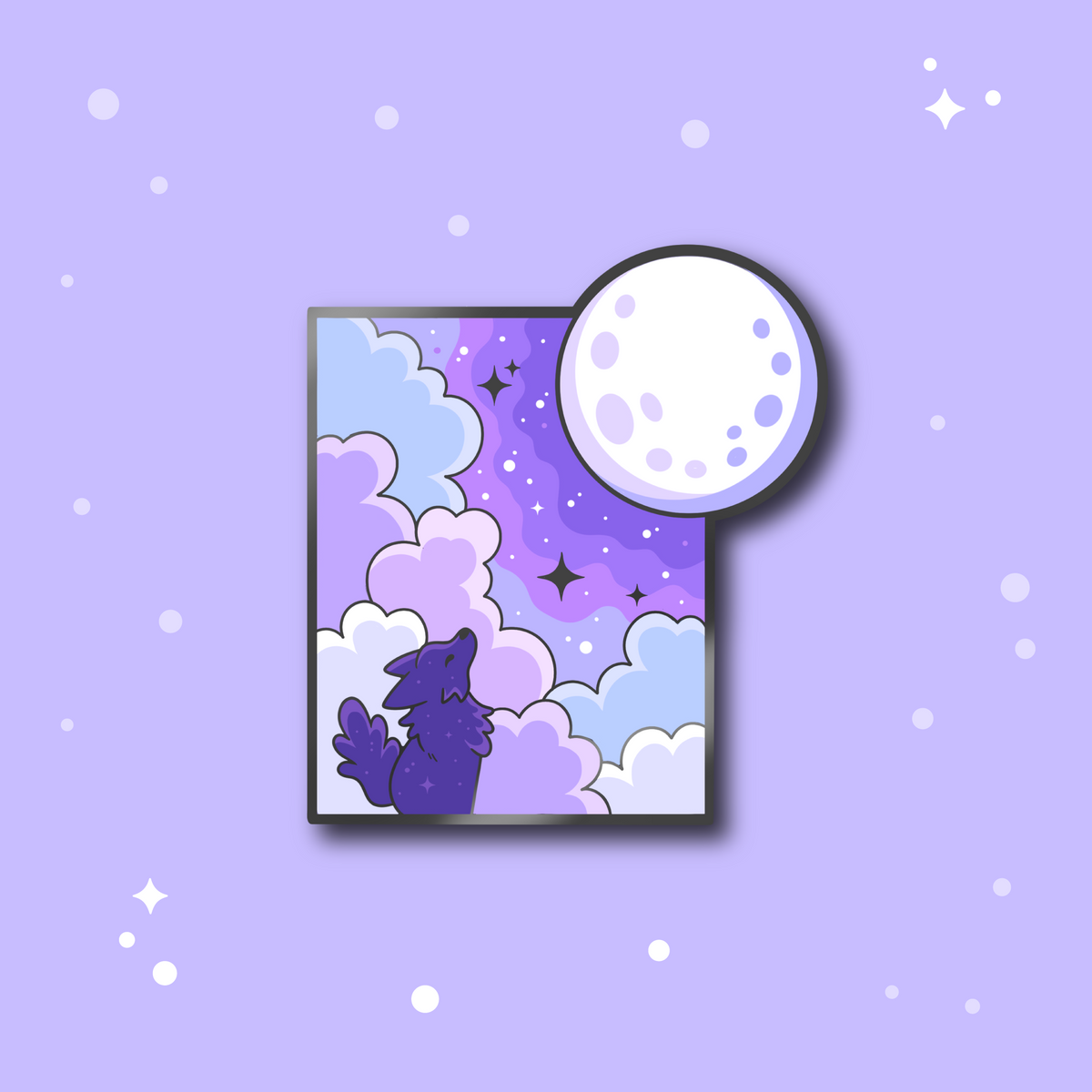 Lavender Moon Enamel Pin
