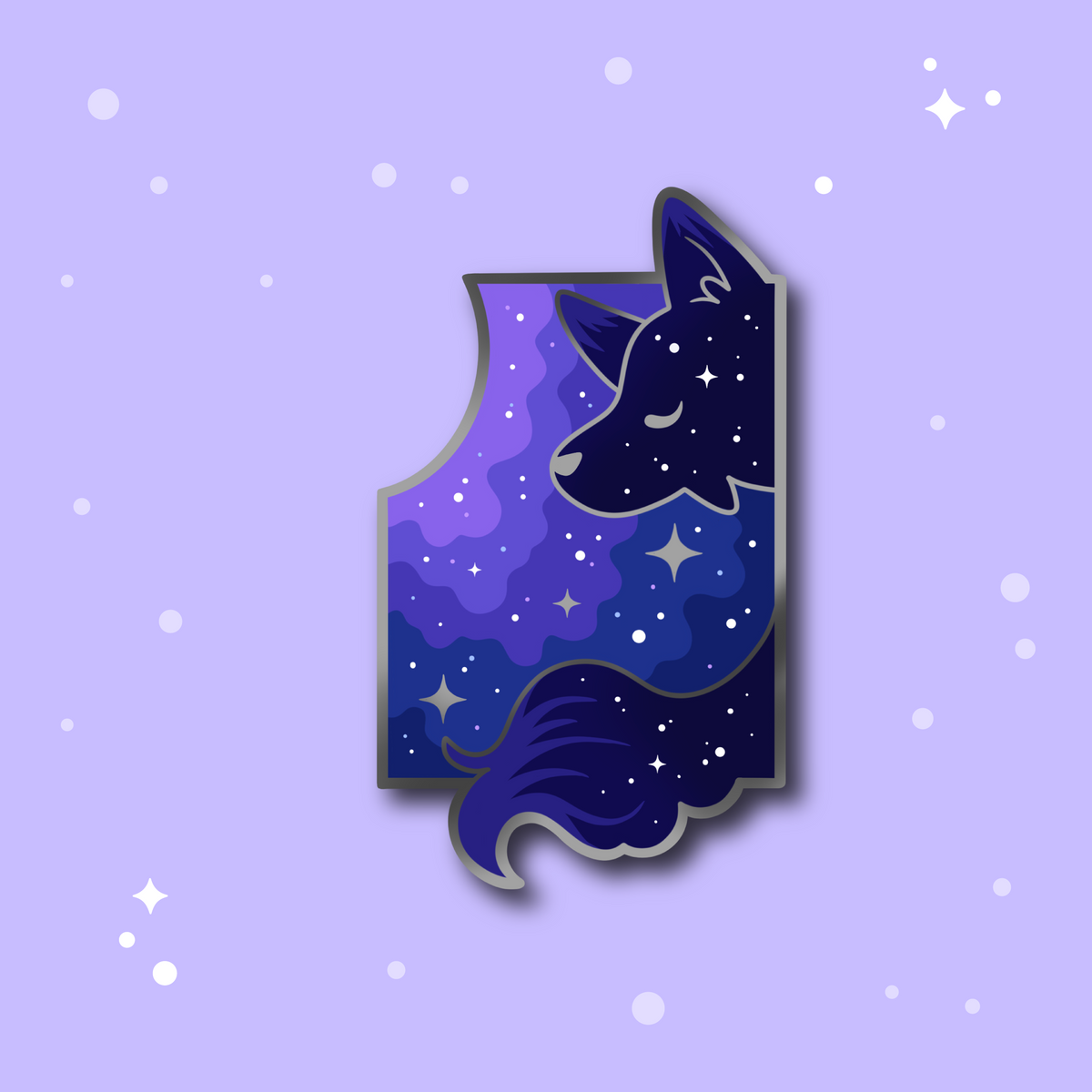 Lavender Moon Pup Enamel Pin