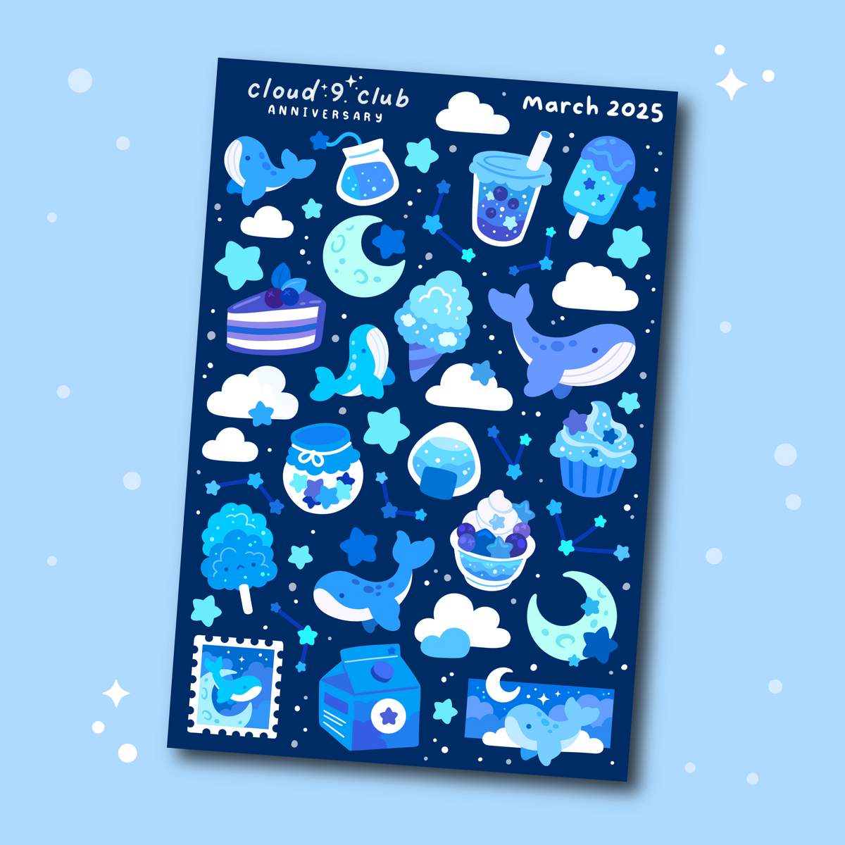 Cloud 9 Anniversary Sticker Sheet