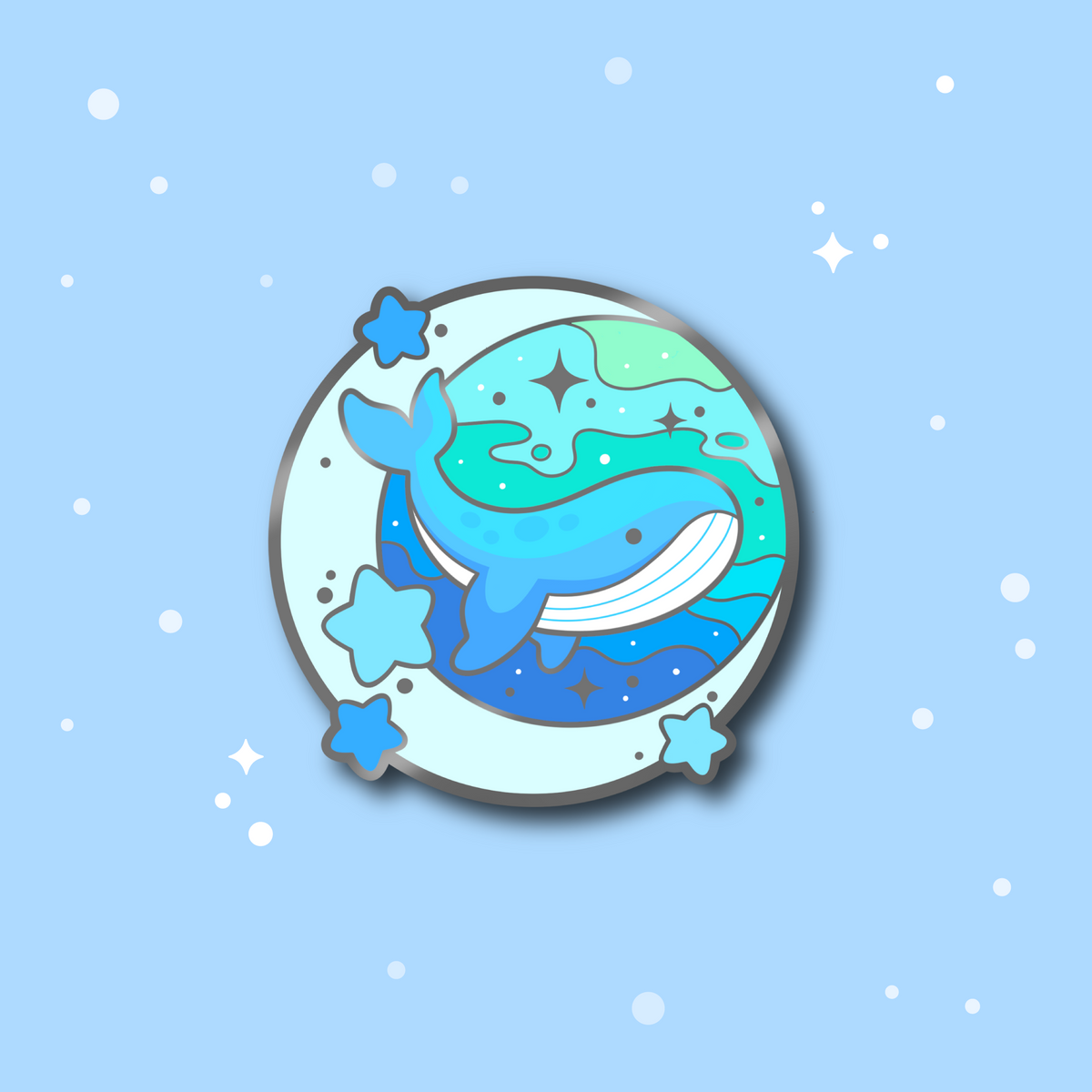 Cloud 9 Moon Enamel Pin