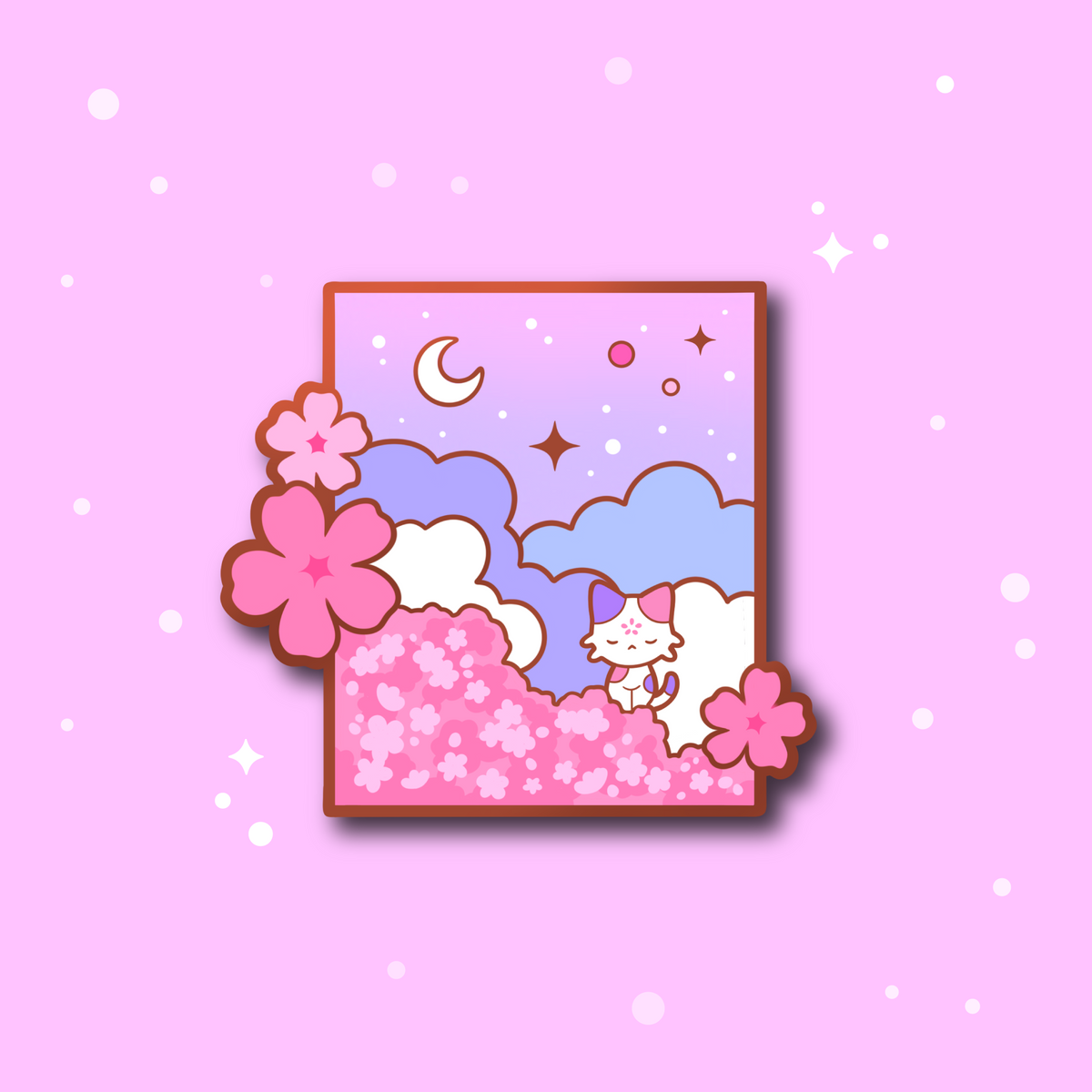Cherry Scene Enamel Pin