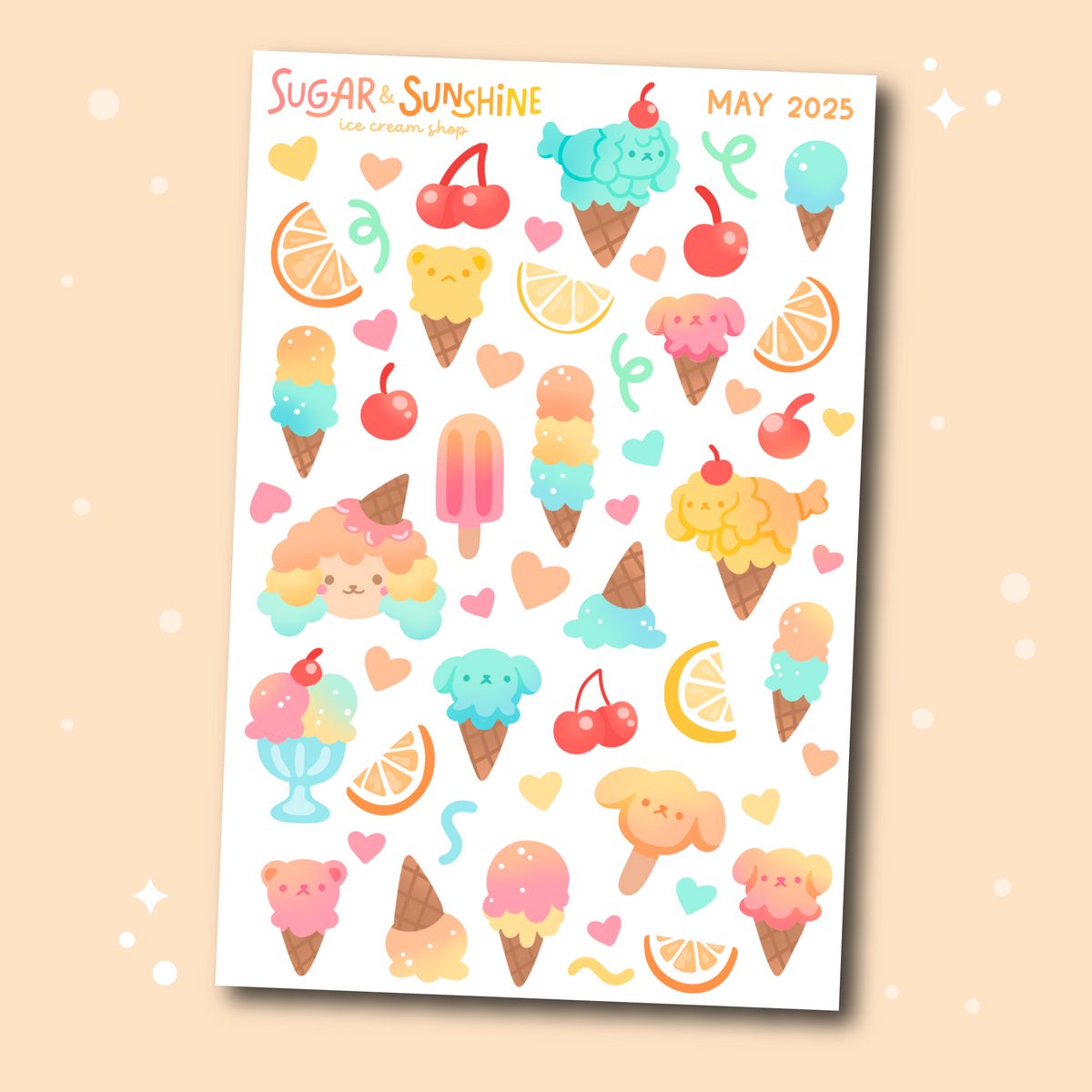 Sugar and Sunshine Sticker Sheet