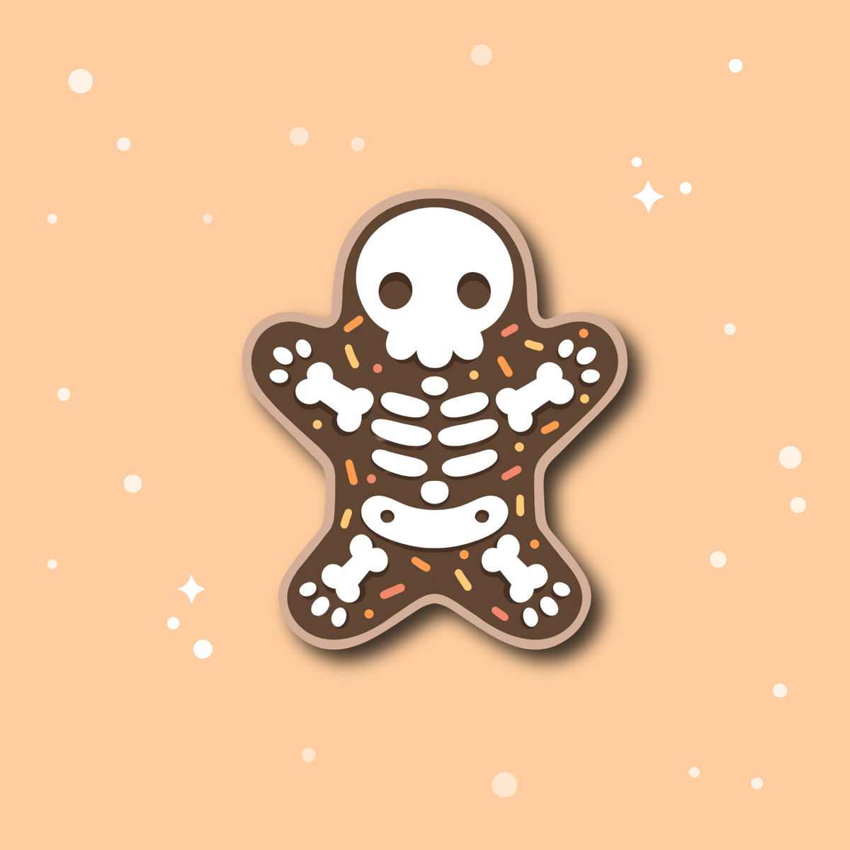 Skeleton Cookie Enamel Pin