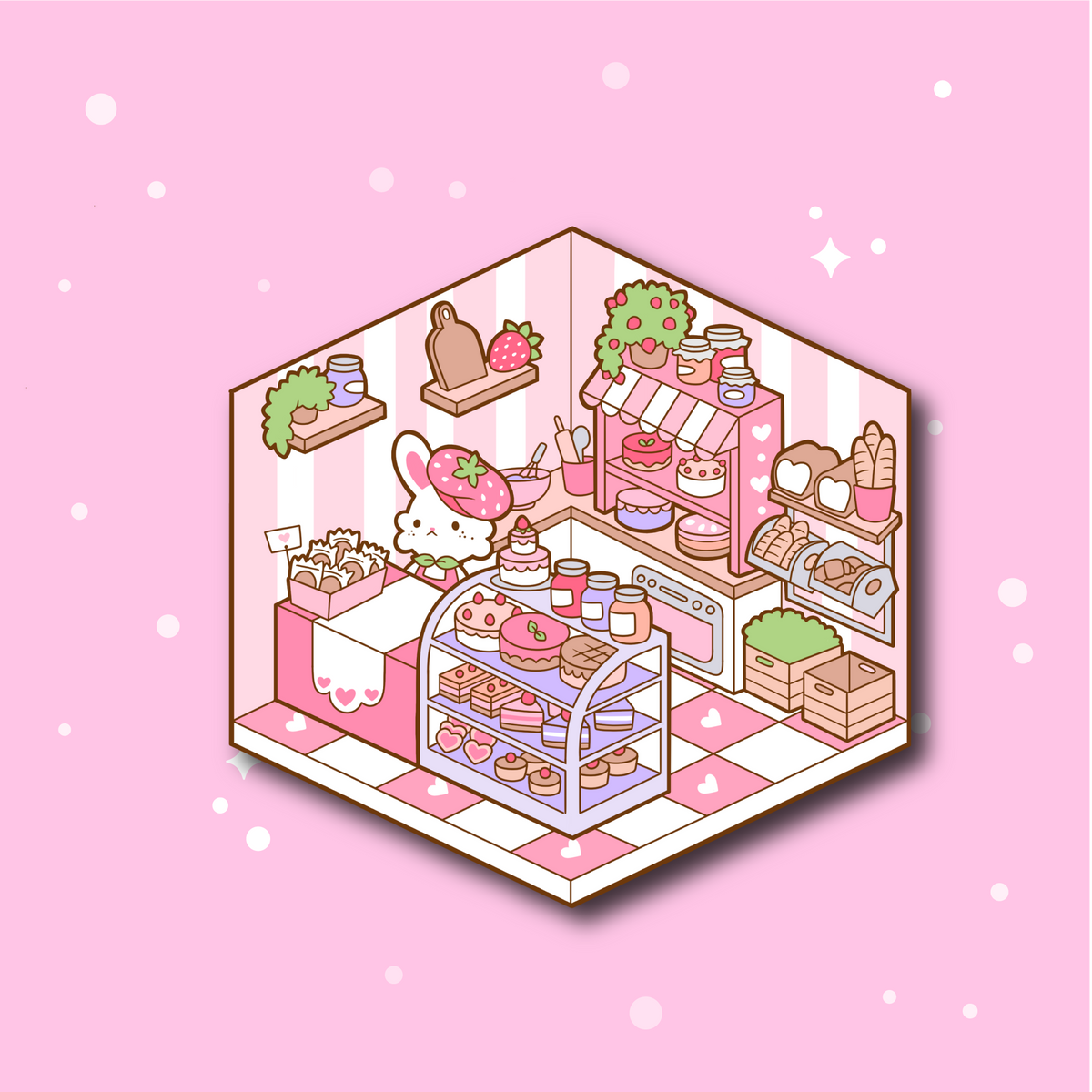 Sweet Valentine Shop Enamel Pin