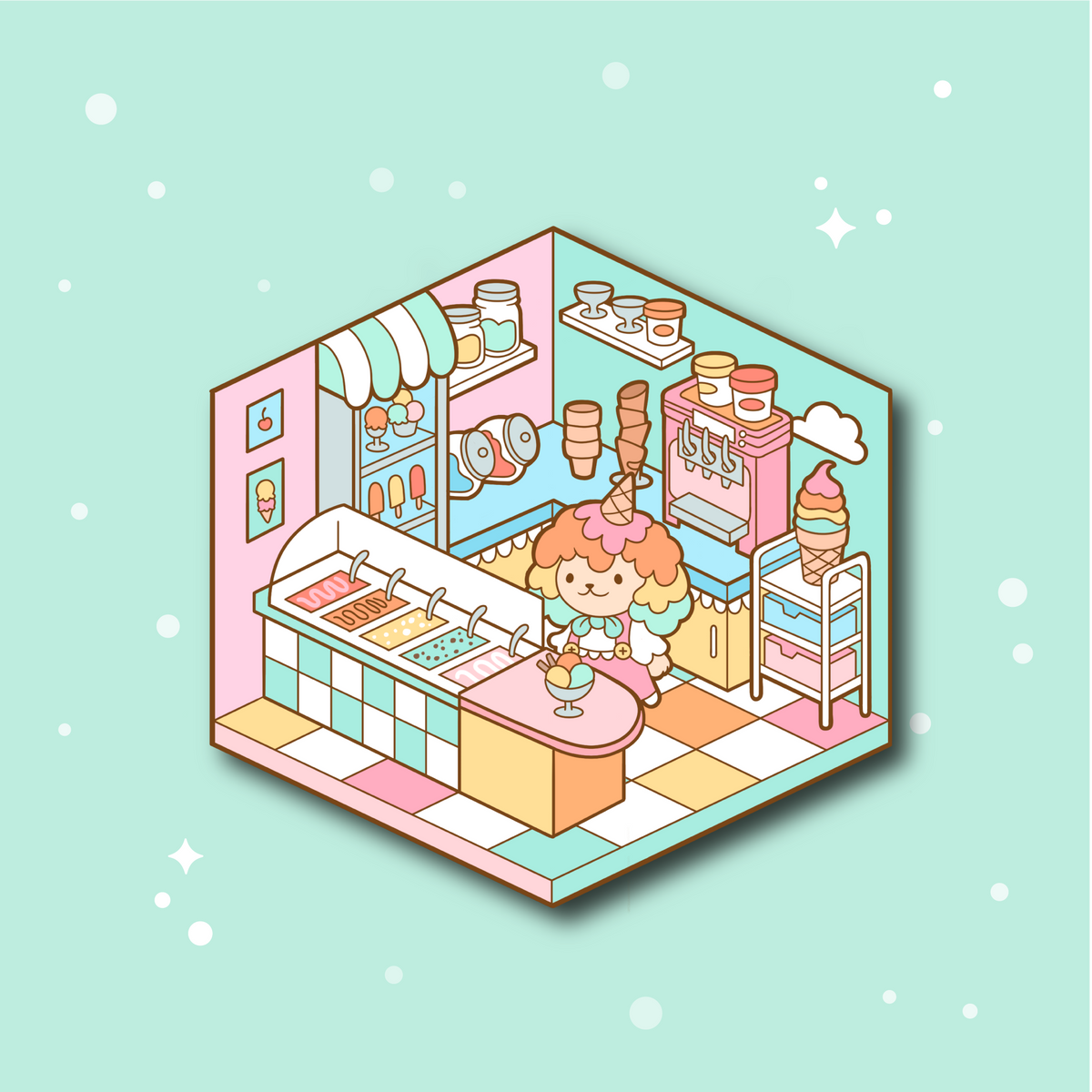 Sugar and Sunshine Shop Enamel Pin