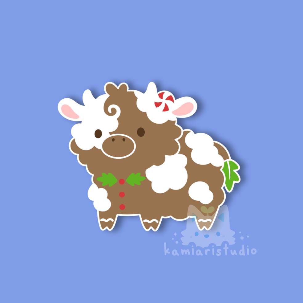 PREORDER Gingerbread Cow Enamel Pin