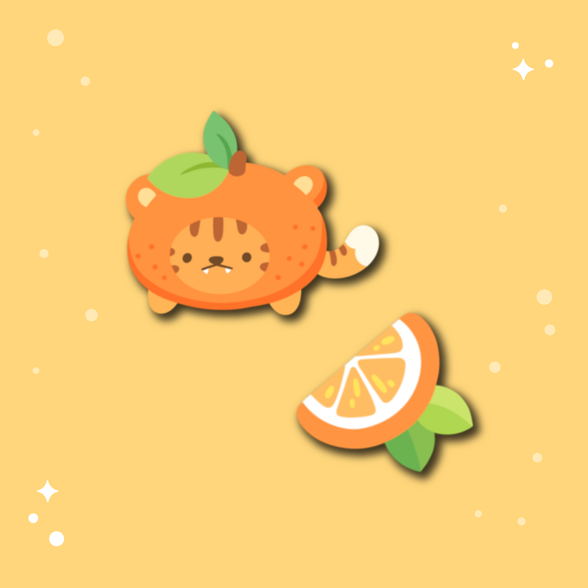 Tangerine Tiger Mini Pin Set