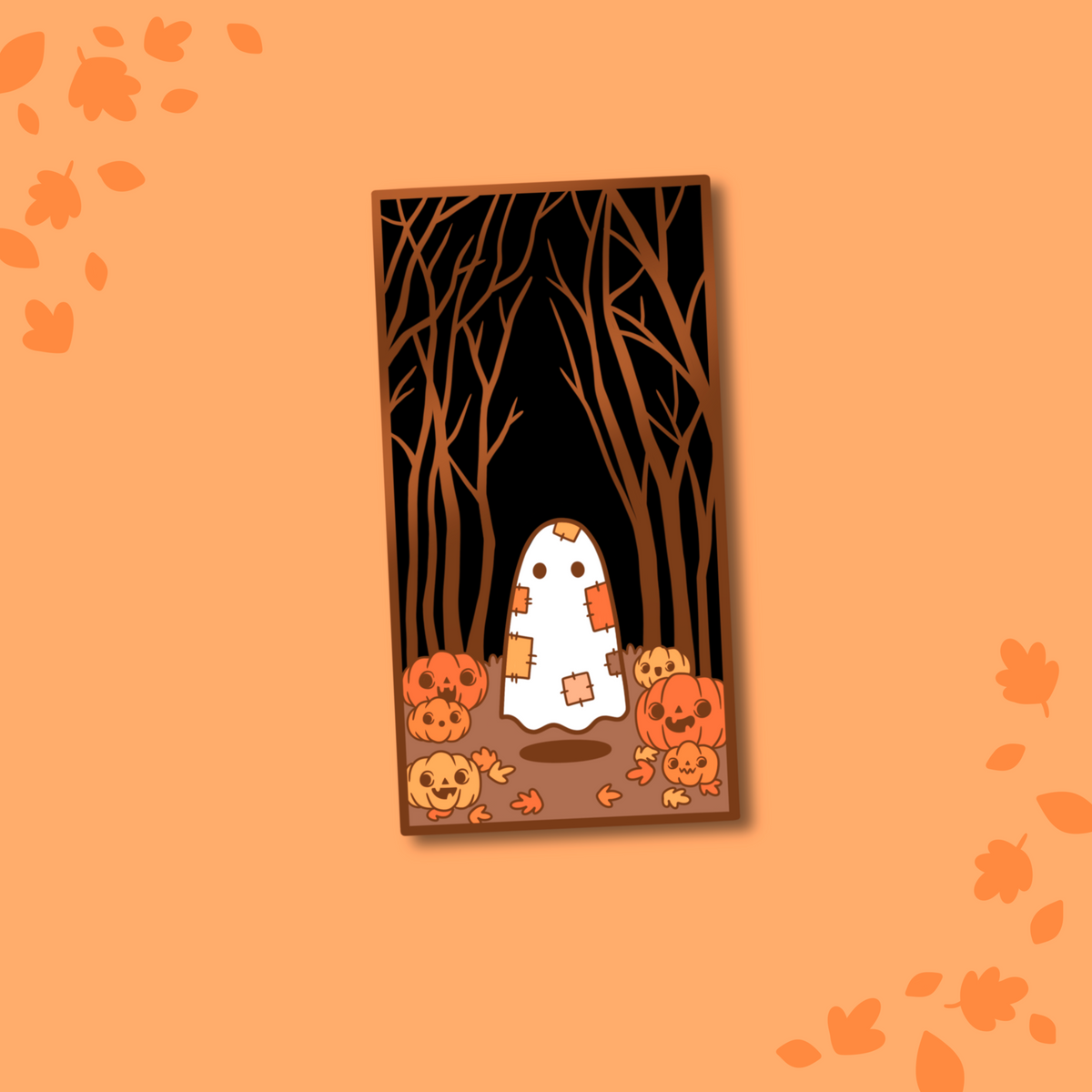 Ghost on a Stroll Enamel Pin