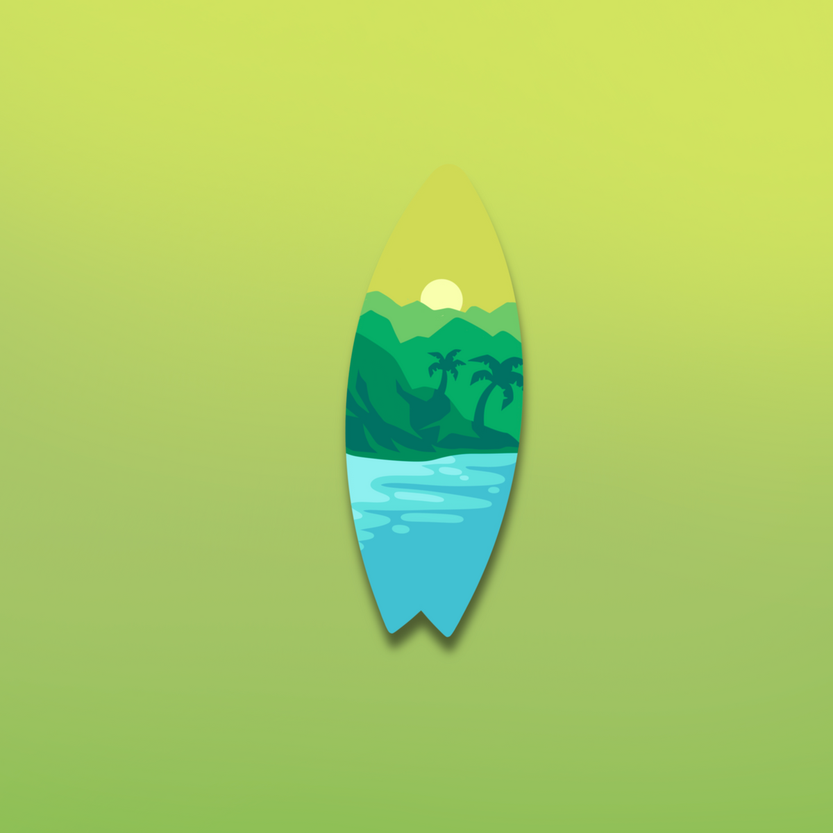 Lilikoi Green Surfboard Pin