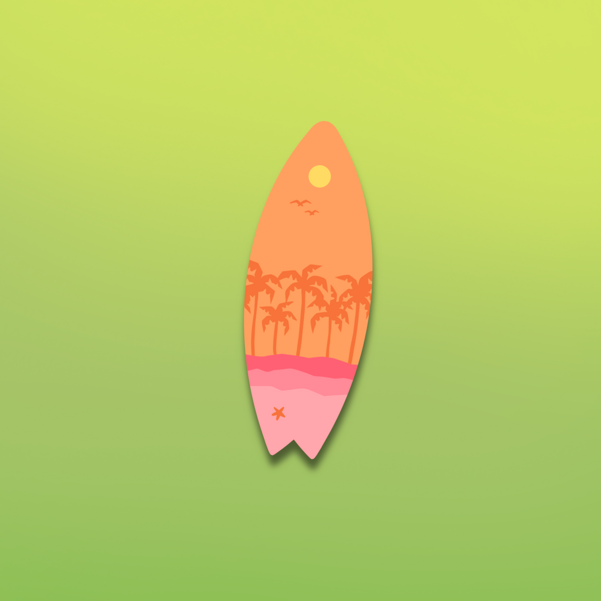 Lilikoi Orange Surfboard Pin