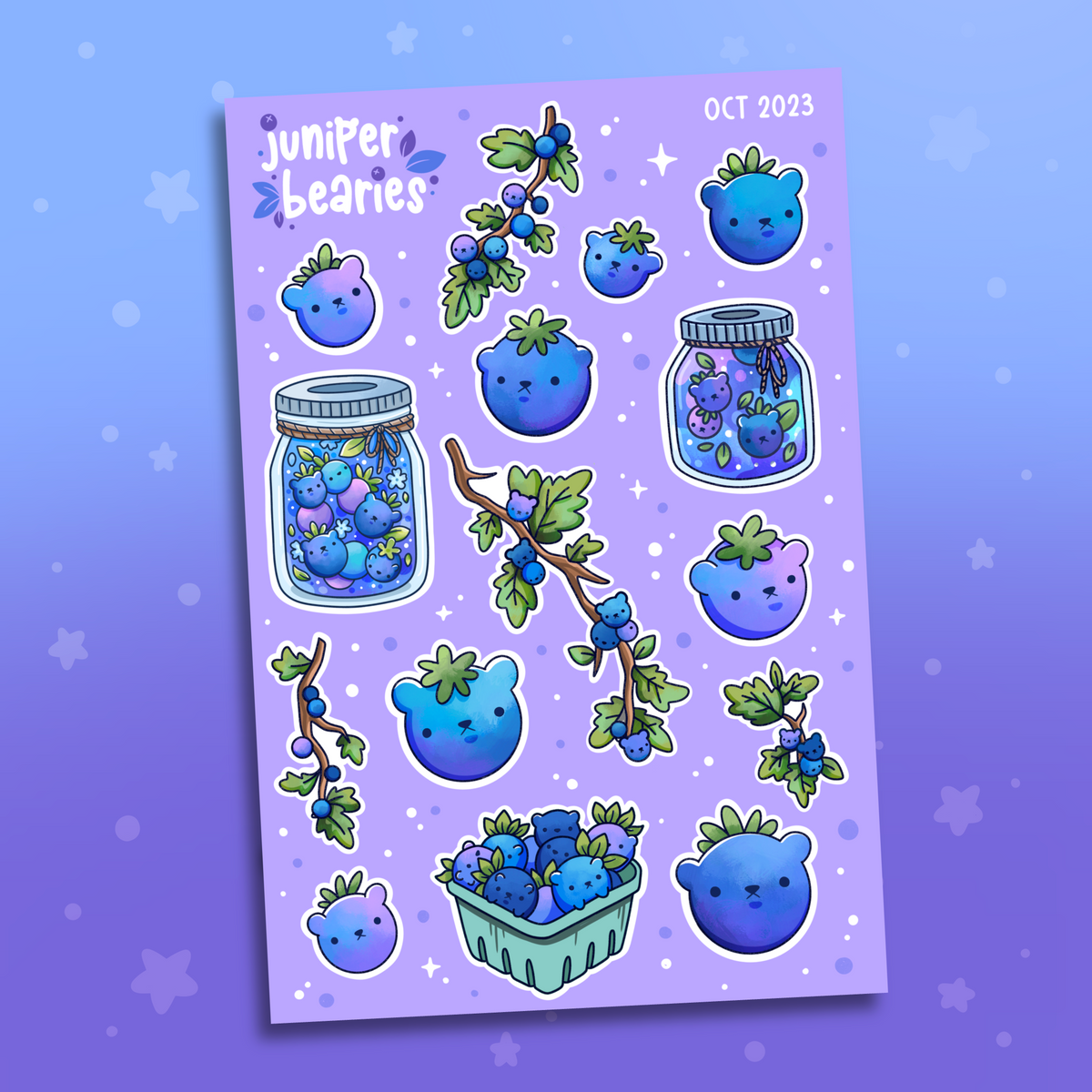 Juniper Bearies Sticker Sheet