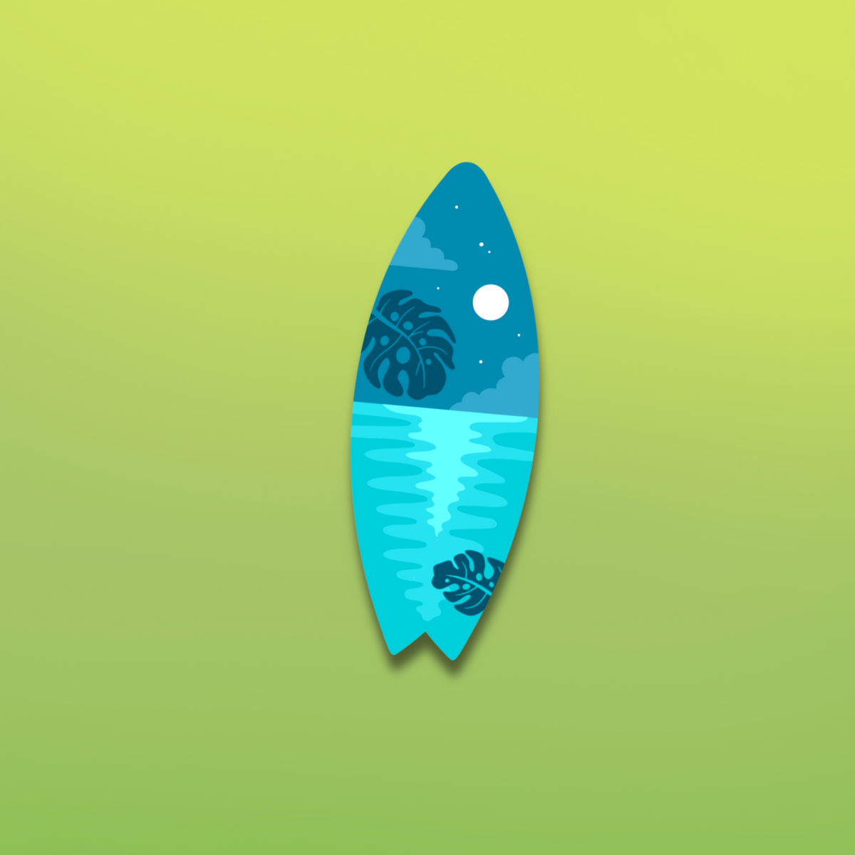 Lilikoi Blue Surfboard Pin