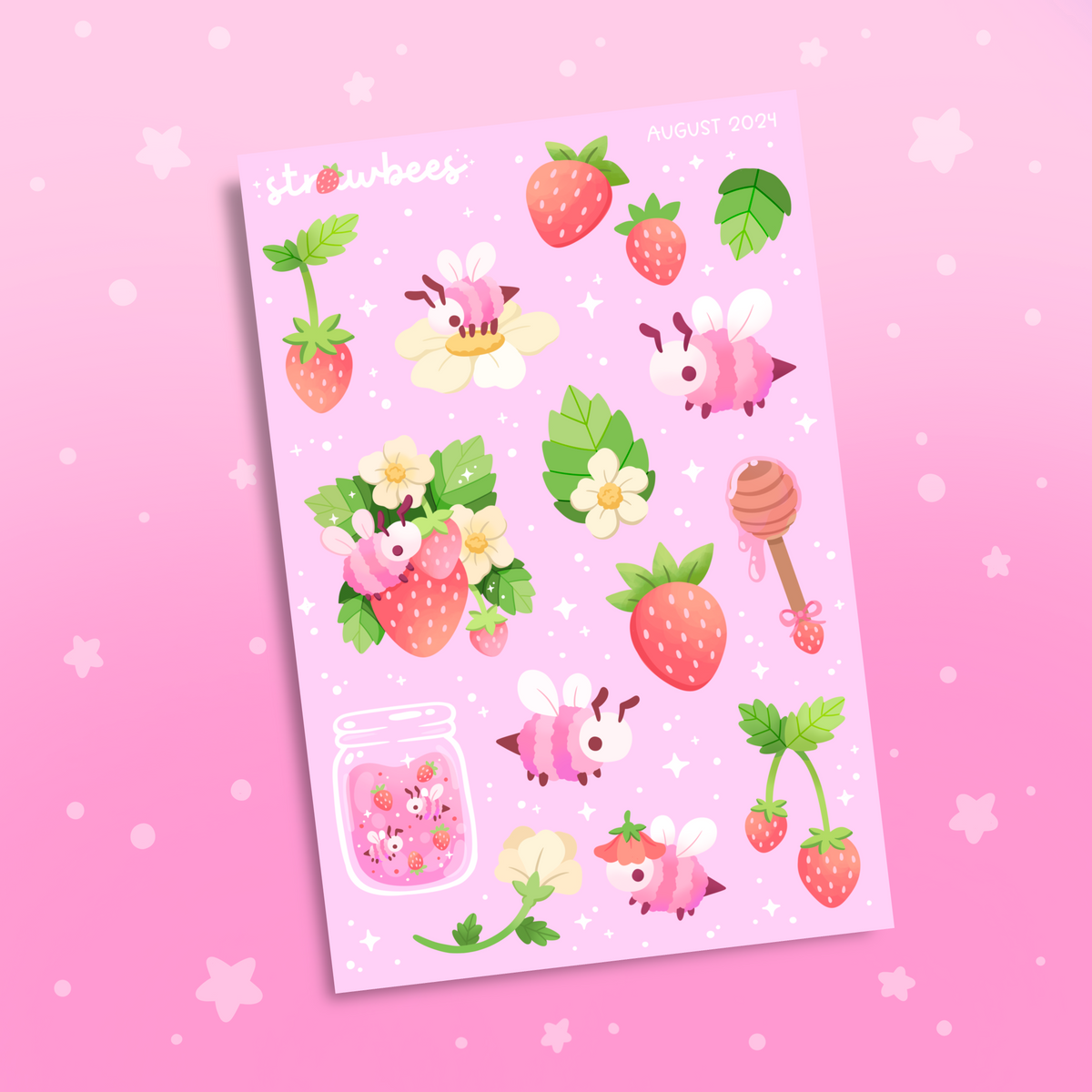 Strawbees Sticker Sheet