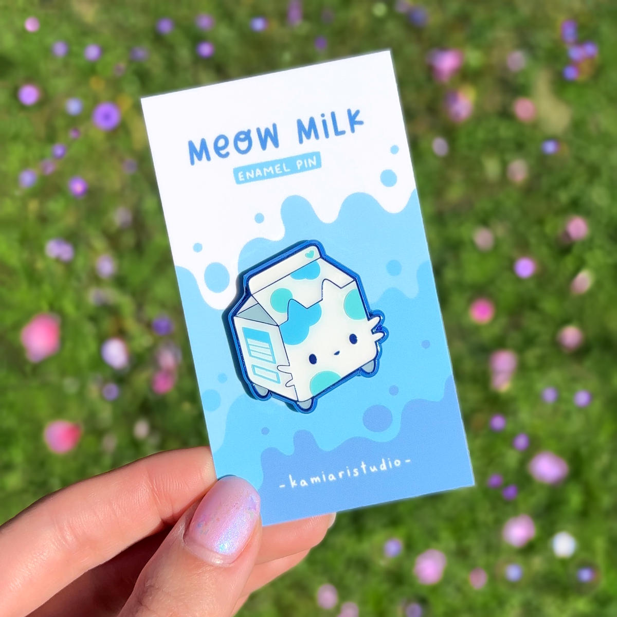 Blue Meow Milk Pin