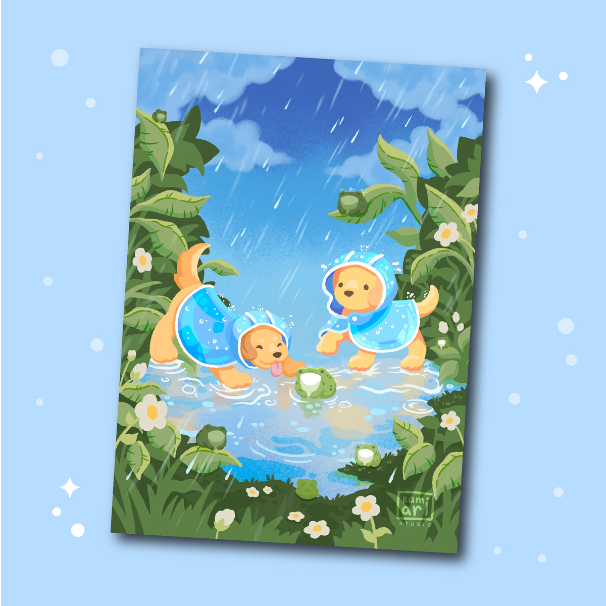 Ribbiting Rain Print