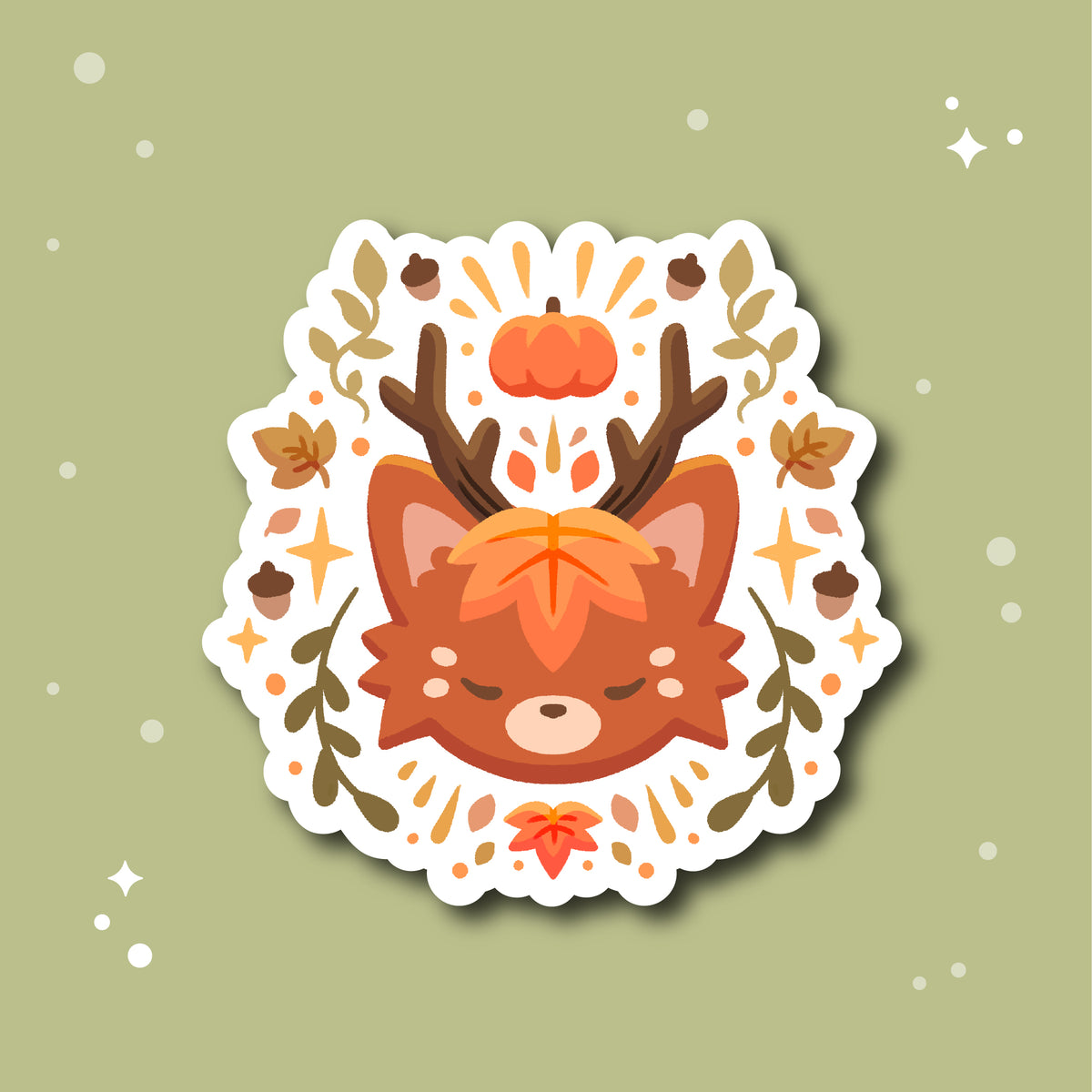 Pumpkin Crown Cypress Sticker