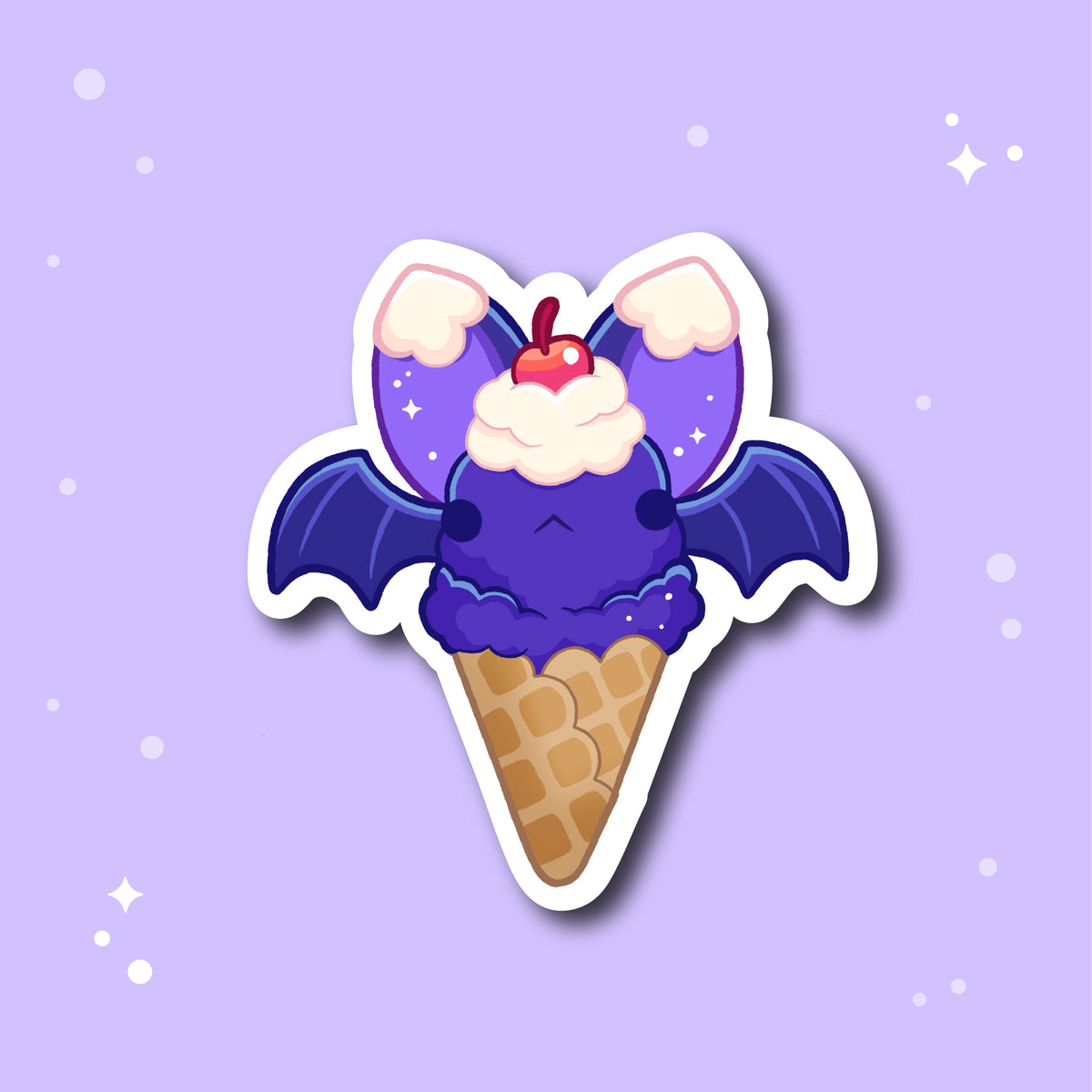 Bat Cone Sticker