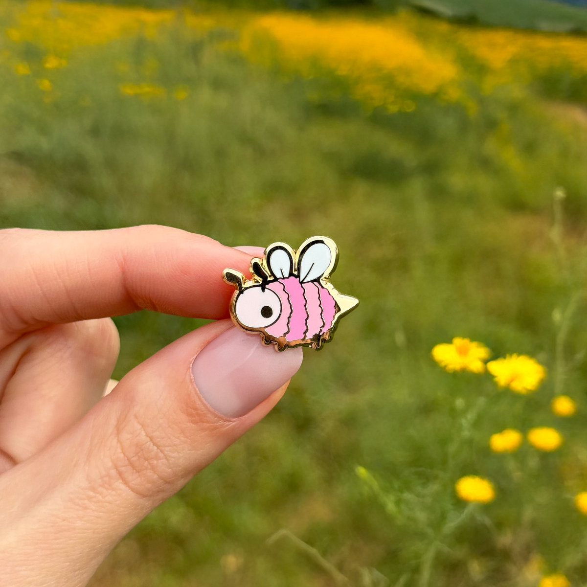 Pink Bee Mini Pin