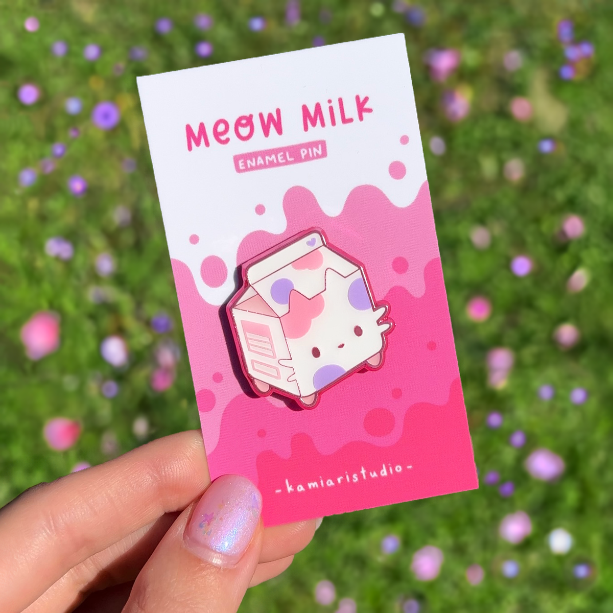 Pink Meow Milk Pin