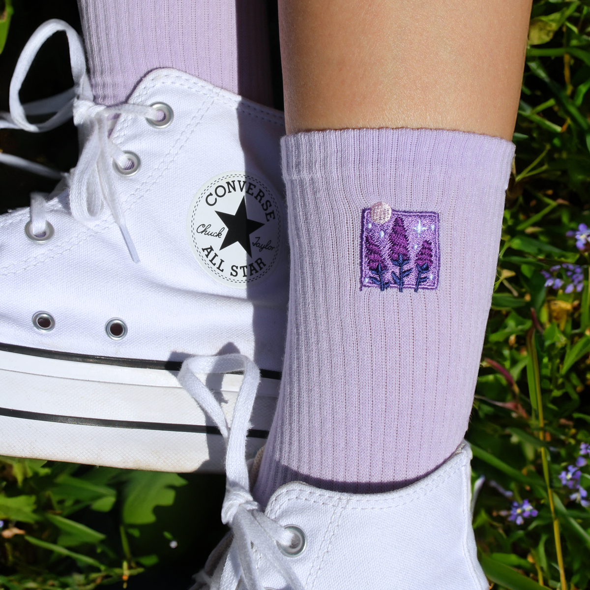 Lavender Moon Crew Sock