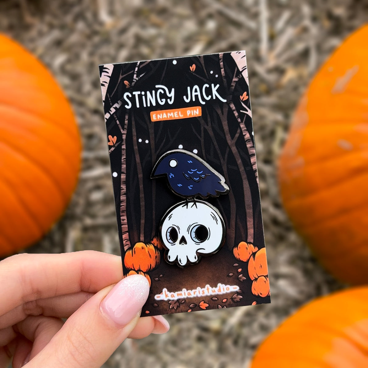 Gideon and Skull Enamel Pin